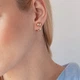 Серьги "Шарики" в красном золоте с02904 Онікс - изображение 3