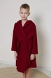 Детский вафельный халат IDEAL TEXTILE Бордовый 100% хлопок Узбекистан плотность 320 г/м2 на 5 лет (104-110 см) - изображение 1
