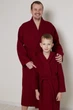 Детский вафельный халат IDEAL TEXTILE Бордовый 100% хлопок Узбекистан плотность 320 г/м2 на 5 лет (104-110 см) - изображение 4