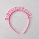 Обруч на день народження "Birthday Girl" рожевий пластик (M900310) - зображення 3