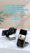Док-станція Vikefon 4в1 Magnetic Wireless Charger для iPhone 14/13/12 MagSafe, AirPods, Apple Watch (black) - зображення 15