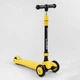 Самокат велобег трехколесный Best Scooter BS-38804 3 в 1 колеса со светом родительская ручка сидение амортизаторы жовтий - изображение 4