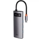Перехідник HUB Baseus Metal Gleam Series 5-in-1 Type-C (CAHUB-CX) Gray - зображення 1