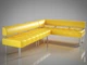 Комплект Тонус без подлокотников Sentenzo 2200x1600x700 желтый - изображение 1