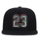 Кепка Снепбек логотип number 23 (Michael Jordan, Chicago Bulls, NBA) с прямым козырьком Черный, Унисекс WUKE One size - изображение 3