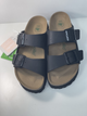 Женские ортопедические шлепанцы BIRKENSTOCK PAPILLIO ARIZONA GROOVED VEGAN 40 черные - изображение 2