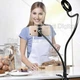 Держатель с LED подсветкой кольцо для прямых трансляций. Live streaming, селфи кольцо, три режима свечения - изображение 8