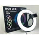 Кольцевая LED лампа D=20см MJ20 RGB 15 цветов Ring Fill Light Селфи LED кольцо цветное - изображение 3