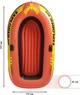 Надувная лодка трёхместная двухкамерная Intex 58332 NP Explorer 300 с пластиковыми вёслами и ручным насосом 211х117х41см Оранжевый - изображение 4