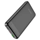 Повербанк Borofone BJ19 Incredible (10000mAh / Out: USB 18W QC3.0, Type-C 20W PD / In: Type-C 18W, micro 18W) с LED индикатором, черный - изображение 2