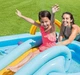 Надувной игровой центр бассейн детский от 3 лет Intex 57161 Приключения в джунглях 257х216х84см с горкой, фонтаном и надувными игрушками Синий - изображение 6
