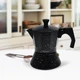 Кофеварка гейзерная Espresso Moka Maestro MR-1667-6 Black 300мл на 6 чашек алюминиевая индукционная - изображение 1