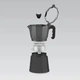 Кофеварка гейзерная Espresso Moka Maestro MR-1666-3 Black 150мл на 3 чашки алюминиевая - изображение 3