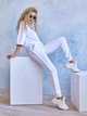 Костюм Exclusive брючный трикотажный ХL Белый ART 169 - изображение 2
