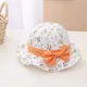 Детская панама в цветочки с бантиком Honey Fashion Accessories 49 см оранжевый (13-45) - изображение 1