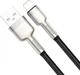 Кабель Baseus CALJK-01 Cafule Metal Lightning 2.4A 0.25m черный - изображение 2