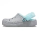 Унісекс крокси Crocs Baya Lined Fuzz Strap Grey/Ice Blue M6-W8 38-39р. (23,8 см) Голубий з сірим - зображення 5