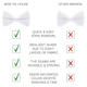Бабочка Bow Tie House белая однотонная с габардина 09481 - изображение 3