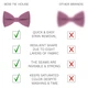 Бабочка Bow Tie House большая пастельная роза однотонная с габардина 09479L - изображение 3