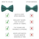 Бабочка Bow Tie House большая зеленая однотонная с габардина 09235 - изображение 3