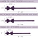 Метелик Bow Tie House сливовий великий з габардину 10028L - зображення 4