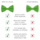 Метелик Bow Tie House зелений кольору трилистника з габардину 09444 - зображення 3