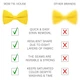 Метелик Bow Tie House великий насичено-жовтий з габардину 09227 - зображення 3