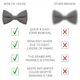 Бабочка Bow Tie House большая серая Fog габардин однотонная 09447L - изображение 3