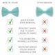Бабочка Bow Tie House аквамариновая однотонная с габардина 08607 - изображение 3