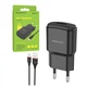 Сетевое зарядное устройство Borofone BA48A Orion USB + Кабель Type C 2.1A, black Зарядка для телефона - изображение 2
