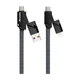 Дата кабель USB 2.0 AM/USB-C to Lightning + Type-C 1.5m PD-B96th Black Proda (PD-B96th-BK) - изображение 3