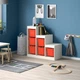Стелаж для зберігання іграшок IKEA TROFAST білий червоний 99x44x94 см 493.355.39 - зображення 3