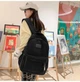 Рюкзак большой LOOSMINI мужской женский детский школьный портфель черный - изображение 3