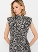 Платье короткое летнее женское H&M 057377 34 Черное с белым (SZ2000215059907) - изображение 4