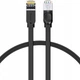 Кабель Baseus high Speed Six types of RJ45 Gigabit network cable (flat cable) 0.5m (PCWL-A01) Black - зображення 1