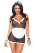 Ігровий костюм сексуальної покоївки Leg Avenue Roleplay Seductive French Maid One Size Чорний - зображення 1