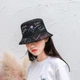 Модная стильная панама с надписями Honey Fashion Accessories 59 см черный (13-286) - изображение 2