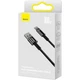 Кабель Baseus Tungsten Gold Fast Charging Data Cable USB to Type-C 100W 1m Black - зображення 3