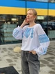 Нежная женская вышиванка белая на легком шифоне "Снежана" 11733-52 (XL) - изображение 4