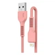 Дата кабель USB 2.0 AM to Lightning 1.0m AR88 2.4A peach Armorstandart (ARM65286) - изображение 1
