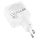 Мережевий зарядний пристрій HOCO C111A Lucky dual-port PD30W+QC3.0 charger set(C to iP) White (6931474790873) - изображение 4