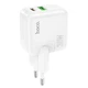Мережевий зарядний пристрій HOCO C111A Lucky dual-port PD30W+QC3.0 charger set(C to iP) White (6931474790873) - изображение 5
