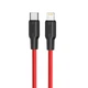 Кабель HOCO X21 Plus Type-C to iP 3A, 20W, 1m, black and red (6931474742179) - изображение 1