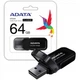 Флеш-накопичувач Flash ADATA USB 2.0 AUV 240 64Gb Black (AUV240-64G-RBK) - изображение 4