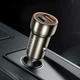 Автомобільний зарядний пристрій HOCO Z46A Blue whale PD20W+QC3.0 car charger Metal Gray (6931474770332) - изображение 5