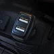 Автомобільний зарядний пристрій HOCO Z36 Leader dual port car charger set(Type-C) Black (6931474727770) - изображение 9