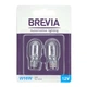 Лампа розжарювання Brevia W16W 12V 16W W2,1x9,5d для автомобіля біла 2 шт заміна ламп освітлення (DO-LI_33S) - зображення 1
