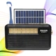 Портативный FM радиоприемник МЕІЕR МD 52О BT ФМ радио проигрыватель с флешкой USB на аккумуляторе с солнечной батареей с фонариком с повербанком с Bluetooth Блютуз, Черный - изображение 1