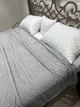 Плед в кубик Casablanket Велюровое 220х240см Серый - изображение 8