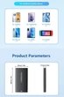 Зарядний пристрій Asometech 67W GaN Ultra Slim для MacBook/Huawei/Samsung/Asus/Google/Lenovo (black) - зображення 6